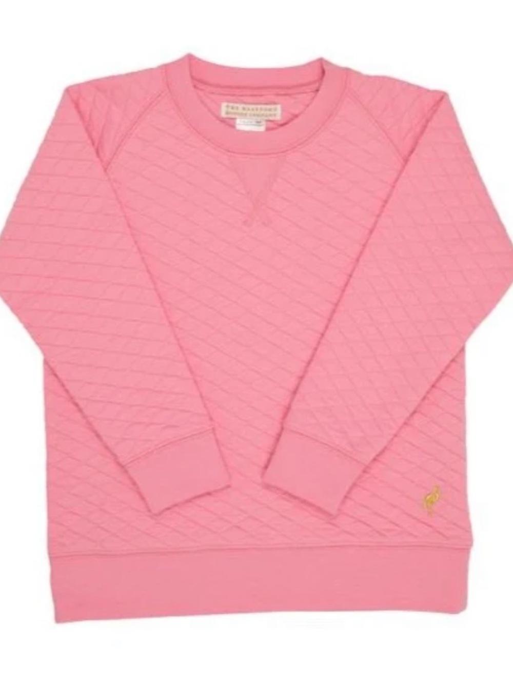 Beaufort Bonnet Cassidy Comfy Crewneck - Quilted Hamptons Hot Pink TBBC 6-12 Mon